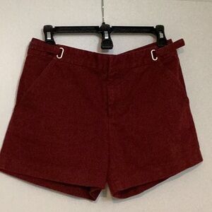 J. Crew chinos 100% cotton shorts, cranberry color, size 4